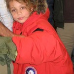 Photo of child wearing Antarctic gears