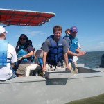 Photo of students in a boat during field trips